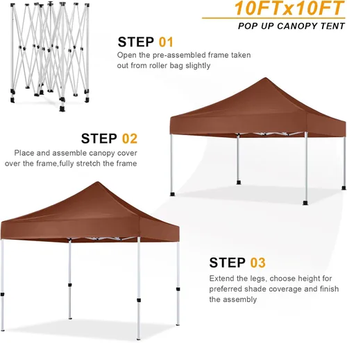 Miniatura 3 de Carpa Desplegable 10x10 Serie Comercial, Blanco