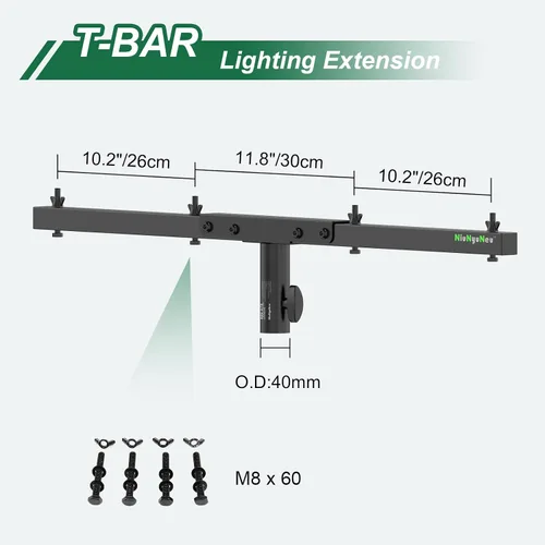 Miniatura 5 de Barra en T de extensión para iluminación DJ, barra transversal de montaje para trípode de altavoz