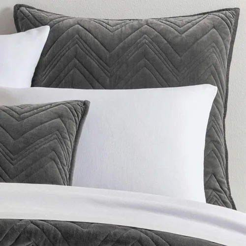 Miniatura 10 de Pine Cone Hill TAFT - Funda de almohada acolchada neutra, tamaño estándar, patrón de rayas multi/blancas