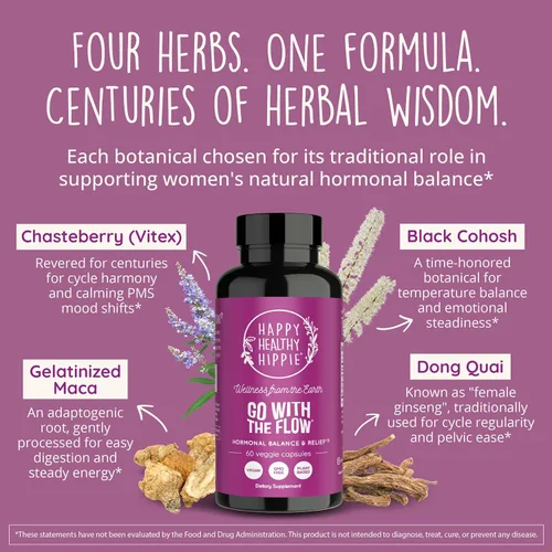 Miniatura 5 de Equilibrio Hormonal para Mujeres – Suplemento de Apoyo para SPM, Menopausia y Perimenopausia Alivio de Hinchazón, Cólicos Menstruales, Estado