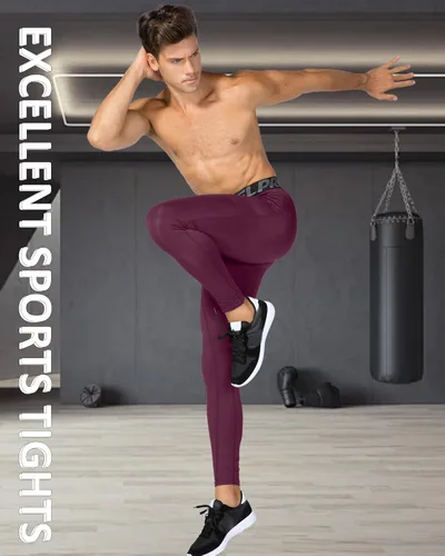 Miniatura 14 de SPVISE Pantalones de compresión para hombre, leggings para deportes, gimnasio, mallas atléticas frescas y secas, capa base para correr, fútbol