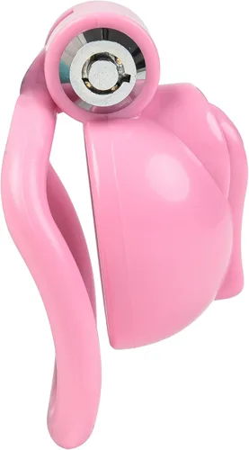 Miniatura 5 de Jaula de castidad masculina rosa – Jaula para pene con 5 anillos, resina transpirable, diseño de nailon ligero, equipo de bondage y accesorios