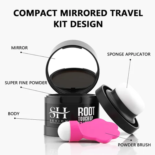 Miniatura 5 de Polvo para Línea de Cabello Sevich 2.0, Oculta Instantáneamente la Pérdida de Cabello, Polvo para Toque de Raíces, Sombra de Cabello para Mujeres