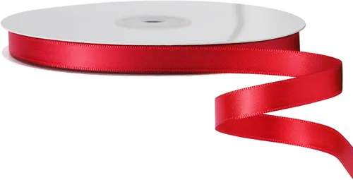 Miniatura 6 de LIUYAXI Cinta de satén roja de doble cara de 3/8 pulgadas x 50 yardas, cintas perfectas para manualidades, envoltura de regalos, fabricación de Rojo