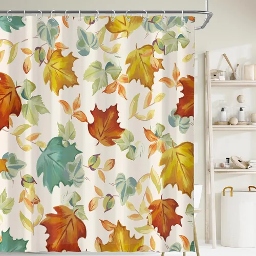 Miniatura 12 de Cortina de ducha pequeña para casa rodante, tamaño medio, estilo retro de los 70, con flores bonitas, estética abstracta de margaritas, decorativa