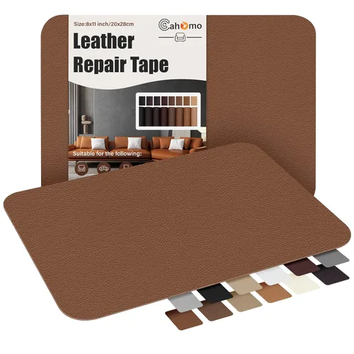 Miniatura 42 de Cahomo - Cinta de parches autoadhesivos para reparación de cuero para sofás - 8x11 pulgadas, kit de reparación de vinilo y cuero para muebles, Café