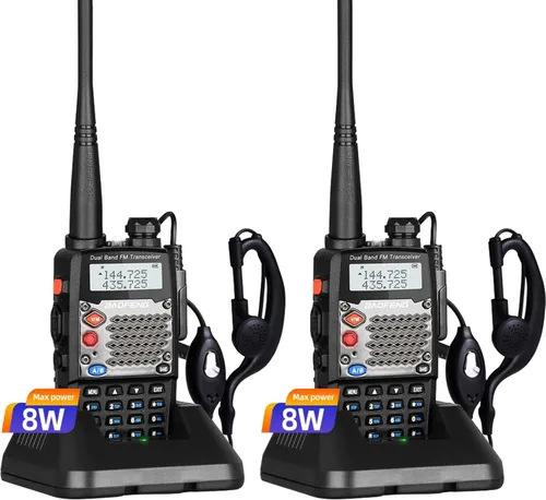Miniatura 8 de BAOFENG Radioaficionado UV-5R versión mejorada de 8 W, UV5R de 2ª generación (versión de actualización UV5R) 1 paquete