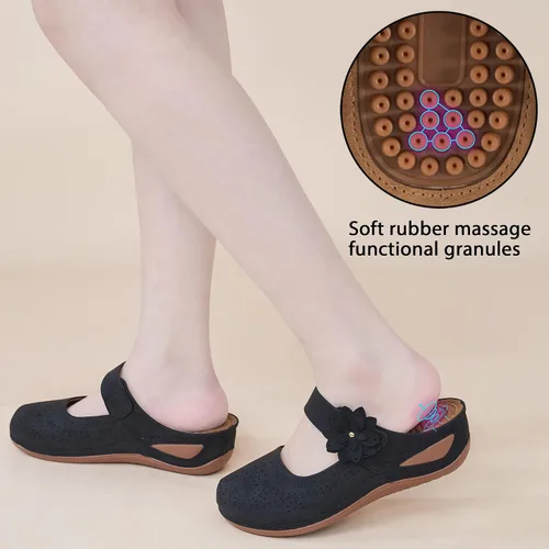Miniatura 10 de Alicegana Sandalias elegantes de verano para mujer, con puntera cerrada, estilo casual, sin cordones, con gancho ajustable