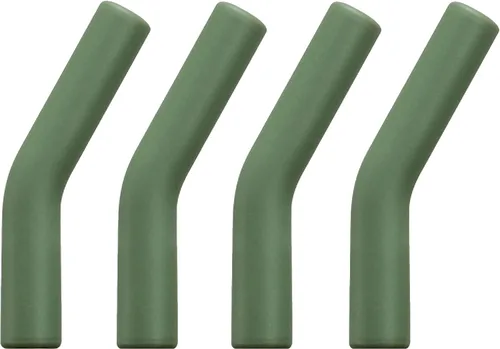 Zibtes - 4 puntas de silicona para pajitas - Fundas de goma de metal de grado alimenticio para pajitas solo para pajitas de acero inoxidable de 1/3