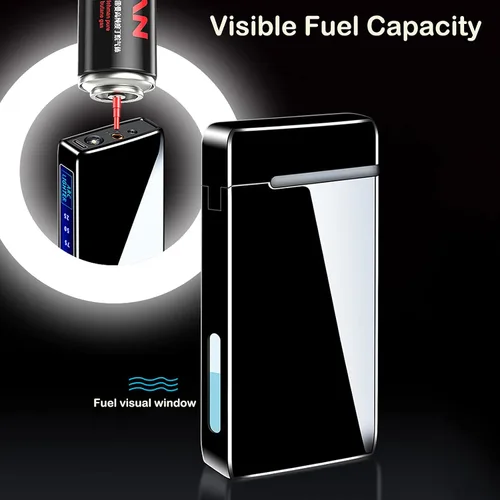 Miniatura 9 de Arc - Encendedor eléctrico y recargable de chorro de butano 2 en 1, recargable por USB con iluminación LED a prueba de viento para fuego, barbacoas