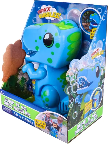 Miniatura 8 de Bump N Go Dino - Soplador de burbujas en movimiento para niños, luces y sonidos, burbujas de dinosaurio, giros y movimientos, juguete exterior