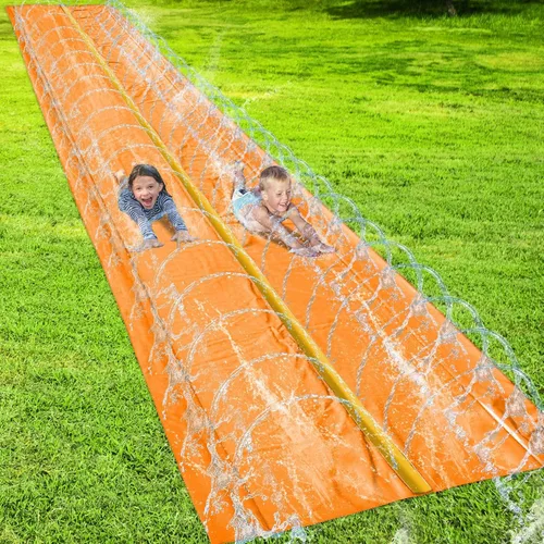 Stargo 18 x 5 pies – Salpicaduras y tobogán deslizante, toboganes acuáticos para niños – Tobogán acuático para niños al aire libre divertidos