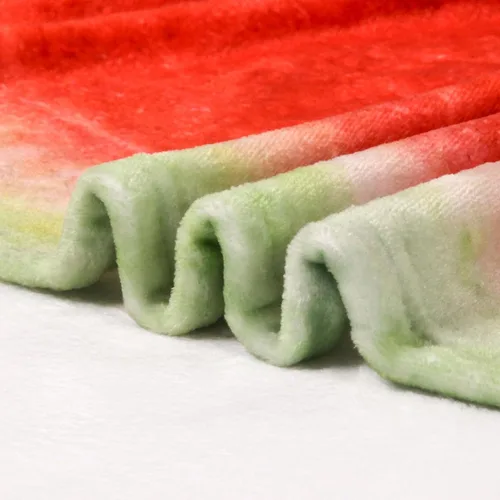 Miniatura 5 de Vessia - Manta con estampado de sandía, 152 cm, manta redonda graciosa y realista de comida para adultos y niños, manta de 300GSM con diseño