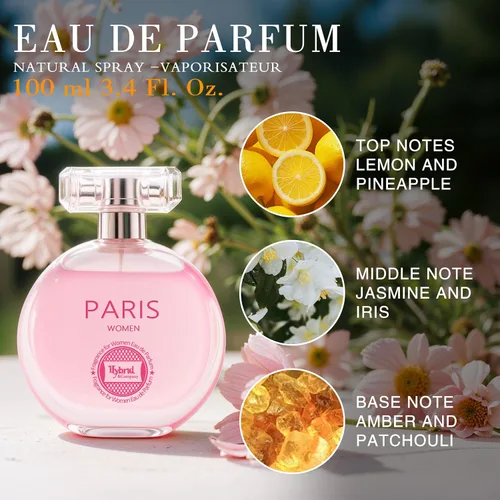 Miniatura 6 de Hybrid & Company Mujer 4 unids Belleza Rosa Cambio París Mujeres Romántico Pour Femme Perfume Natural Spray Fresco Fragancia