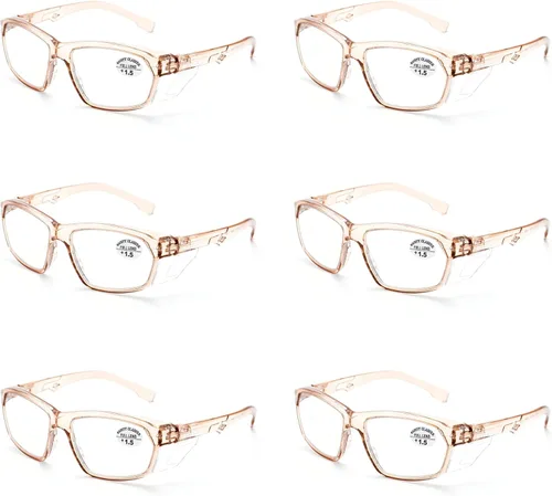 Miniatura 65 de ProtectX Elegantes gafas de seguridad antivaho y resistentes a los arañazos, gafas de protección UV, lentes de bloqueo de luz azul para hombres