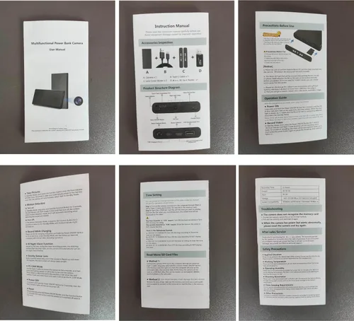 Miniatura 10 de Cámara oculta - Cámara espía - Mini cámara - 10000 mAh HD 1080P - Cámara portátil de fuente de alimentación móvil - Cámara secreta - Cámara