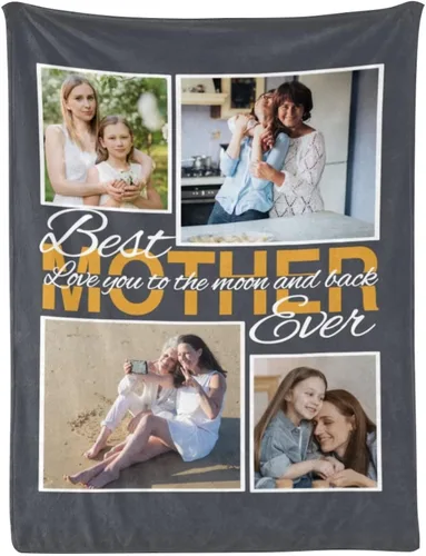 Miniatura 22 de Manta personalizada con fotos, mantas personalizadas con imagen para madre, padre, niños, hermana, amigos, parejas, cumpleaños, 1 foto, 30 x 40