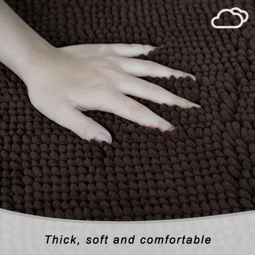 Miniatura 3 de BOANKODU Alfombras de baño de 20 x 31 pulgadas, ultra suaves y absorbentes, de secado rápido, lavables a máquina, alfombra de baño de felpilla
