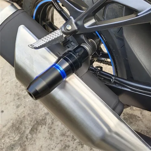 Miniatura 3 de TEMKIN W para Suzuki Gixxer SF250 Sf 250 SF250 150 125 SF motocicleta CNC Accesorios protección contra caídas Deslizador de escape deslizante B Negro
