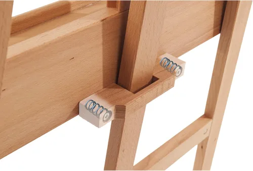 Miniatura 9 de Mabef Caballete de lira de madera M/11, caballete ajustable para artistas de interiores, madera de haya, soporta hasta 22 libras, soporte de lona