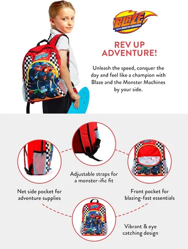Miniatura 5 de Blaze & the Monster Machines Mochila escolar para niños, talla única, multicolor, Multicolorido, Classic