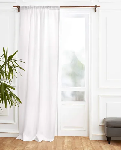 Miniatura 15 de Solino Home Cortina de lino europeo color beige, 52 x 96 pulgadas, filtro de luz, con bolsillo para barra, 96 pulgadas, 100% lino puro, tratamiento