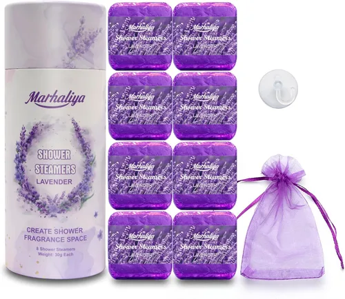 Vaporizadores de ducha para mujeres u hombres, paquete de 8 bombas de ducha para alivio del estrés y relajación con aceites esenciales naturales,