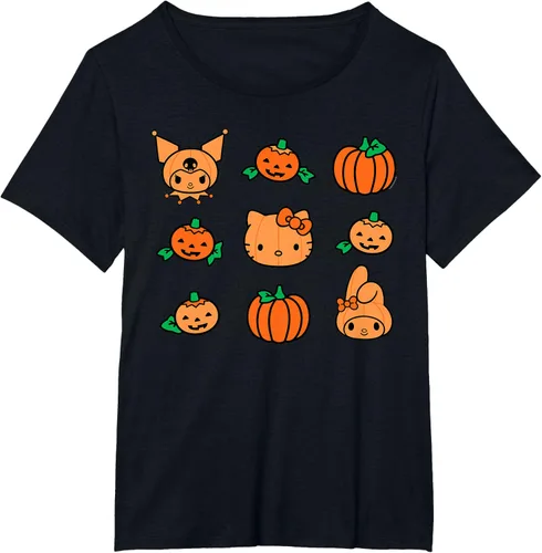 Miniatura 23 de Camiseta de Halloween Hello Kitty My Melody Kuromi Pumpkins