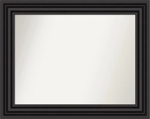 Miniatura 96 de Amanti Art Espejo personalizado, espejo de baño negro puente, espejo de pared o espejo de tocador de baño sobre el fregadero (26 x 26 pulgadas)