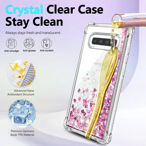 Miniatura 42 de NGB - Funda de teléfono diseñada para Samsung Galaxy S9+ Plus, morado/azul, con purpurina líquida para mujeres y niñas, con protector de pantalla