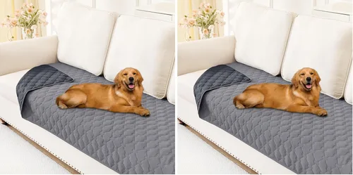 Miniatura 51 de Smiry Funda Impermeable para Cama de Perro, Manta Suave Reversible para Mascotas, Lavable a Prueba de Fugas para Gatos y Perros, Funda para Sofá