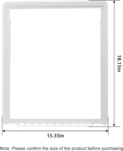 Miniatura 2 de 241973101 - Cubierta de bandeja para verduras compatible con frigidaire frigidaire frigidaire, marco de estante sin refrigerador de vidrio, cubierta