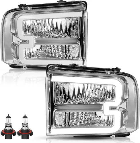 Miniatura 16 de TUSDAR Juego de montaje de faros delanteros para Ford F250 F350 F450 F550 Super Duty 2005-2007 / Ford Excursion 2005 lado del conductor