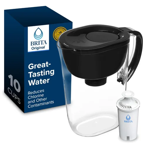 Miniatura 16 de Brita Jarra de filtro de agua de todo el día, blanco, grande, 10 taza, 1 cuenta