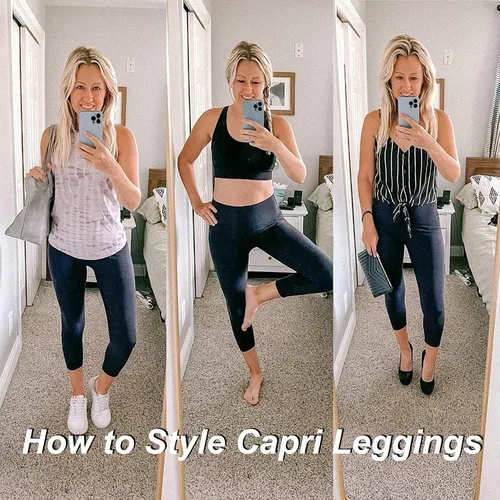 Miniatura 4 de Gayhay - Leggings capri de tiro alto para mujer, suaves, ajustados, con control de abdomen, ideales para ejercicio, correr, ciclismo, yoga