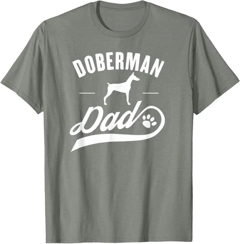 Miniatura 30 de Doberman Dad - Camiseta para amante del dueño del perro, Negro, S