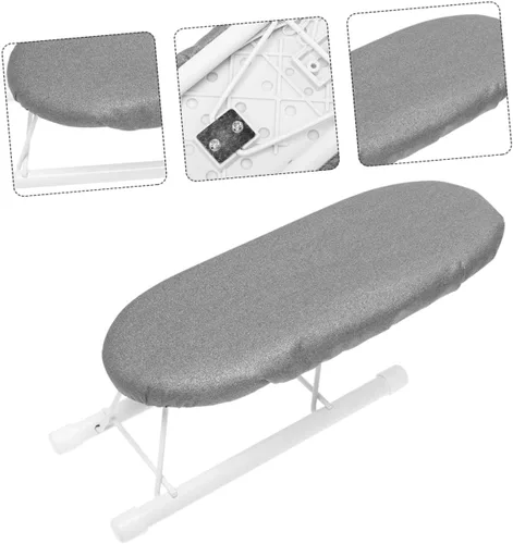 Miniatura 8 de Cómoda tabla de planchar, mini estante de planchado, taburete plegable para el hogar, fácil de limpiar
