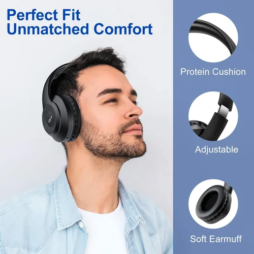 Miniatura 7 de X5 AM FM Radio Auriculares recargables, auriculares de radio portátiles personales am/fm Orejeras digitales con la mejor recepción para correr