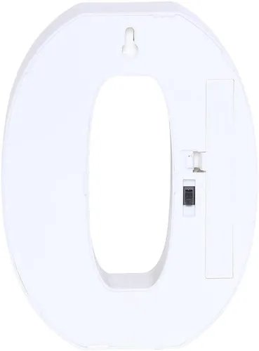 Miniatura 7 de Efavormart - Letrero 3D con luz LED de 6 pulgadas, color dorado con número 0, espejo frontal blanco cálido, funciona con pilas, brillo 72H