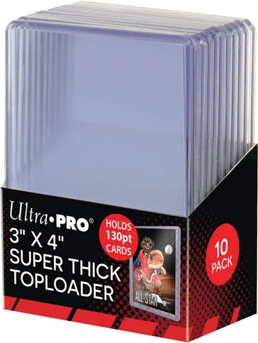 Ultra Pro 82327 - Toploaders supergruesos de 3 x 4 pulgadas (10 unidades), crema, 130pt