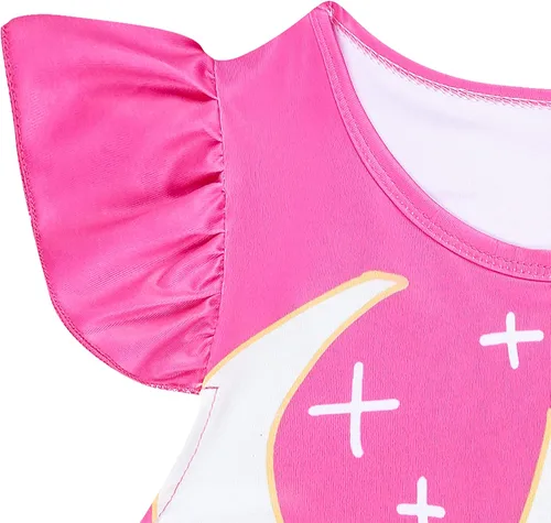Miniatura 4 de Brigcalki Girls Princess Dress Little Girls Cartoon Panada Print Dress Party Clothes Casual Dress for Kids