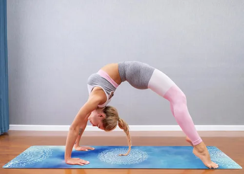 Miniatura 7 de Esterilla de yoga de viaje antideslizante, esterillas de fitness de pilates, ecológicas de 0.059 in de grosor para mujeres, esterillas de ejercicio