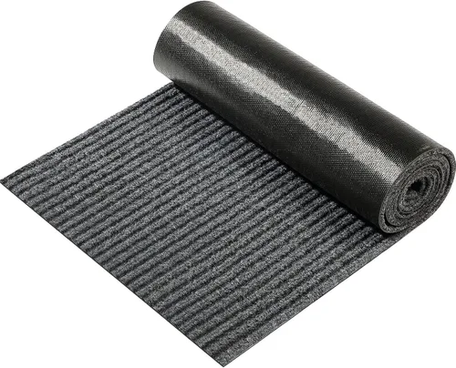 Miniatura 10 de Nuanchu Tapete grande a rayas semiacabado, impermeable, con forro de goma, para interiores y exteriores, para clima húmedo, rascador de zapatos