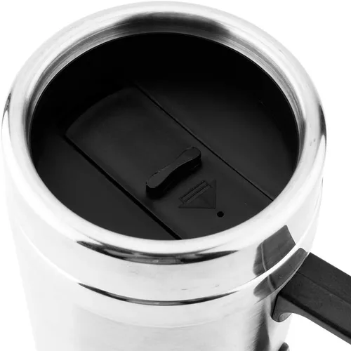 Miniatura 6 de Acouto Hervidor eléctrico para automóvil de 12 V, 11.8 fl oz + 5.1 fl oz, acero inoxidable, enchufe para automóvil, hervidor eléctrico, café, té
