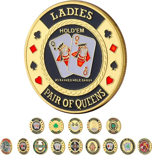 Miniatura 9 de LuluCircle Guardia de póquer, Pesos para póquer, regalos de póquer para hombres, protector de tarjetas de póquer, accesorios de póquer, fichas