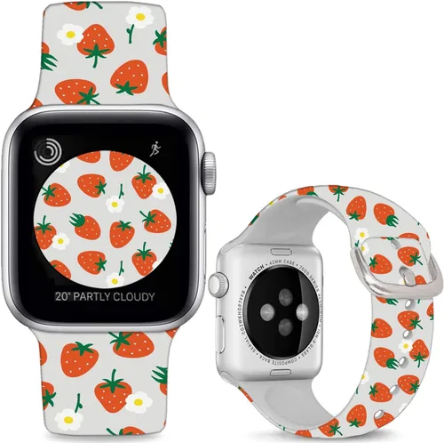 Miniatura 10 de Correas de silicona suaves compatibles con Apple Watch Band de 1.496 in 1.575 in 1.614 in 1.654 in 1.732 in 1.772 in 1.811 in 1.929 in, correa