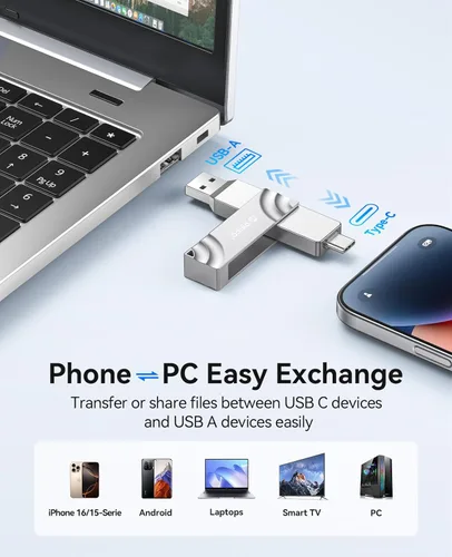Miniatura 3 de ORICO SSD externo de 1 TB velocidades de lectura/escritura de hasta 1050 MB/s de doble puerto USB 3.2 Gen 2 USB C Disco duro externo portátil