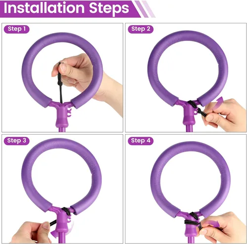 Miniatura 5 de Skip Ball - Rueda de Flash Plegable Colorida Juego Interior y Exterior Juguetes de Fitness para Niños, Juguetes Geniales para Niños Regalos de Morado