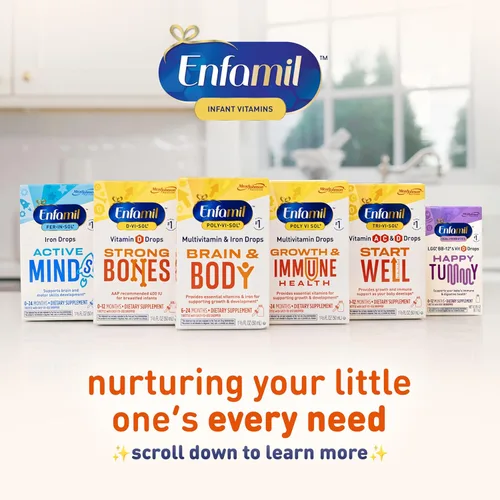 Miniatura 5 de Enfamil Tri-Vi-Sol gotas multivitamínicas para bebés, apoya el crecimiento y la salud inmune de los bebés, botella de 50mL
