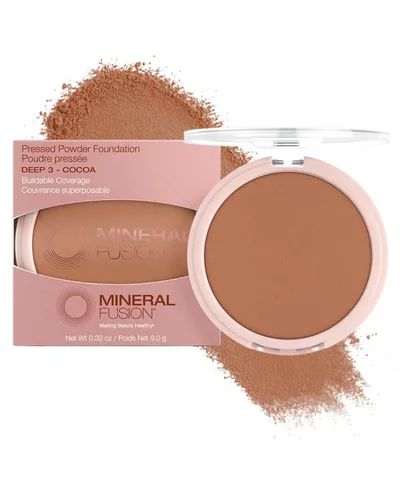 Miniatura 15 de Mineral Fusion Base de maquillaje en polvo prensado, Deep 1, piel media/bronceada con matices dorados, maquillaje de base que desafía la edad